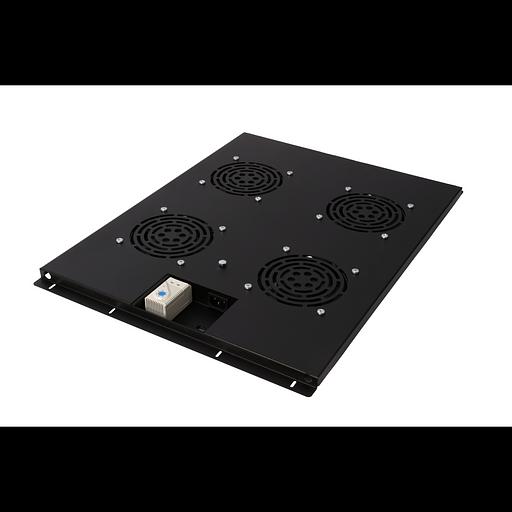 Блок вентиляторов для шкафов TFC глубиной 960мм, 4 вентилятора с терморегулятором, черный фото 1