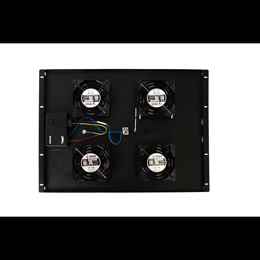 Блок вентиляторов для шкафов TFC глубиной 800мм, 4 вентилятора с терморегулятором, черный фото 3