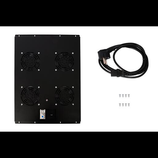 Блок вентиляторов для шкафов TFC глубиной 800мм, 4 вентилятора с терморегулятором, черный фото 4