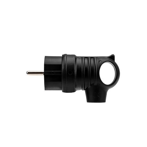 Вилка угловая влагозащищенная с кольцом, с/з, 16 А, IP44 каучук, REXANT фото 3