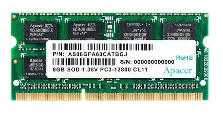 Модуль памяти SODIMM DDR3-1600 4GB DS.04G2K.KAM APACER фото 1