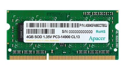 Модуль памяти SODIMM DDR3-1600 4GB DS.04G2K.KAM APACER фото 2