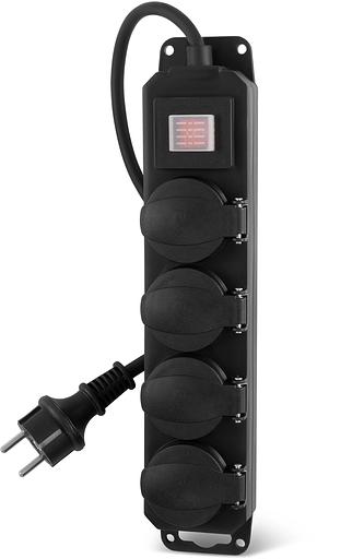 Сетевой фильтр Buro 400MDP-3-B 3м (4 розетки) черный (коробка) фото 1