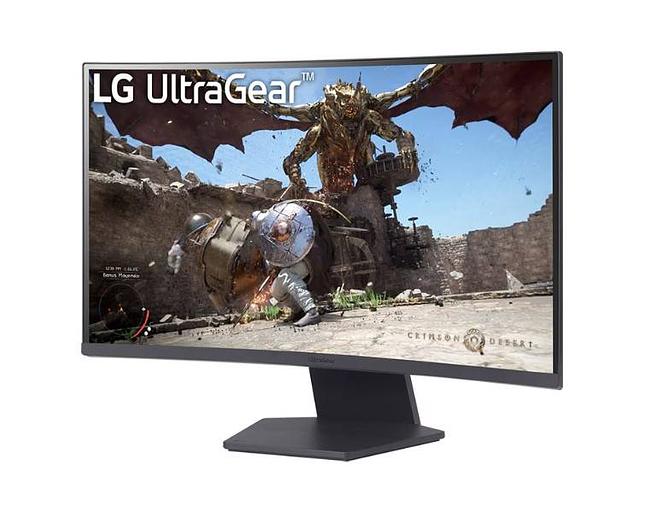 МОНИТОР 27" LG 27GS60QC-B Black (VA, изогнутый, 2560x1440, 180Hz, 1 ms, 178°/178°, 300 cd/m, 3000:1, +2хHDMI 2.0, +DP) фото 1
