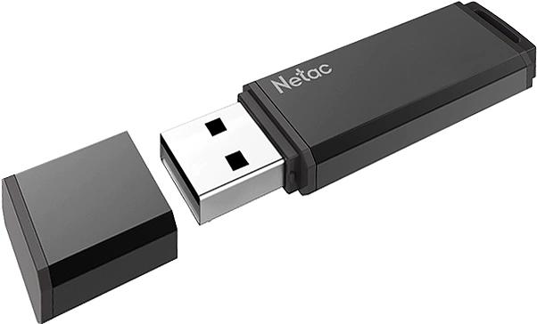 Флеш Диск Netac 64GB U351 NT03U351N-064G-32BK USB3.2 серый фото 3