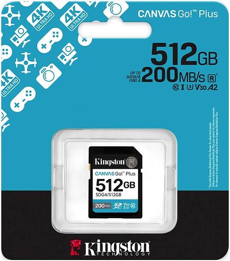 Флеш карта SDXC 512GB Kingston SDG4/512GB Canvas Go! Plus w/o adapter фото 3