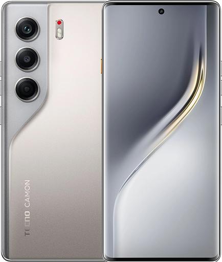 Смартфон Tecno Camon 40 Pro 256Gb 8Gb титан моноблок 3G 4G 6.78" 1080x2436 Android 15 50Mpix 802.11 a/b/g/n/ac NFC GPS GSM900/1800 GSM1900 Protect фото 1