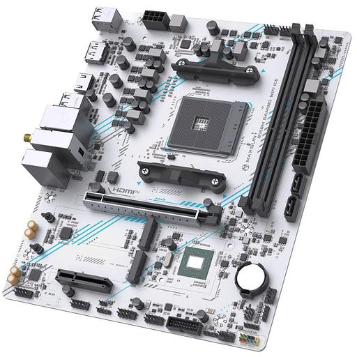 Материнская плата Maxsun MS-B550M GAMING WIFI ICE B550, AM4, 2*DDR4, 1*PCIEx16, 1*PCIEx4, 1*PCIEx1, 2*M.2, 4*USB3.2Gen1, 6*USB2.0, 2*SATA3.0, 1G, DP, HDMI, M-ATX, RTL фото 9