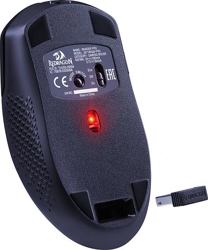 Мышь беспроводная REDRAGON 2.4G/проводная игровая 7+кн.колесо 10000dpi RGB черн. Invader Pro 71845 фото 7