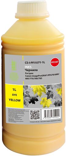 Чернила Cactus CS-I-PFI107Y-1L PFI-107 желтый1000мл для Canon imageProGRAF iPF670/680/685/770/780/785 фото 1