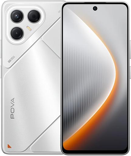 Смартфон Tecno POVA 7 5G 256Gb 8Gb серебристый моноблок 3G 4G 6.8" 1080x2460 Android 14 50Mpix 802.11 a/b/g/n/ac NFC GPS GSM900/1800 Protect фото 1