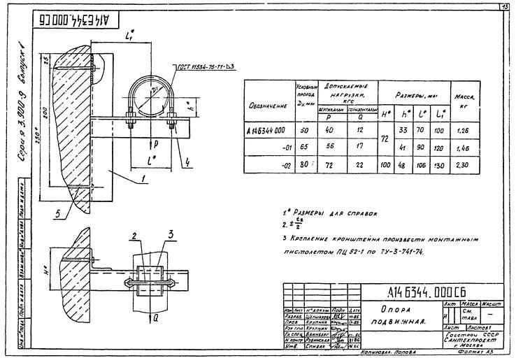 Опора Серия 3.900-9 А14Б 344.000 Вып. 1 фото 1