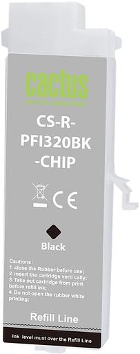 Картридж перезаправляемый струйный Cactus CS-R-PFI320BK-CHIP PFI-320BK черный (260мл) для Canon imagePROGRAF TM-200/200MFP/205/300/300MFP/305/250/255/350/355 с чипом фото 1