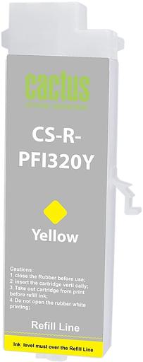 Картридж перезаправляемый струйный Cactus CS-R-PFI320Y PFI-320Y желтый для Canon imagePrograf TM-200/200MFP/205/300/300MFP/305/250/255/350/355 фото 1