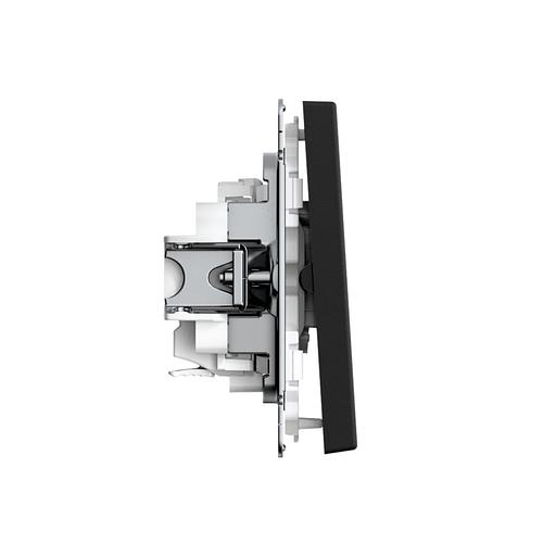 ARTGALLERY 2-клавишный ВЫКЛЮЧАТЕЛЬ, 10АХ, механизм, быстрозажимные клеммы, КАРБОН фото 3