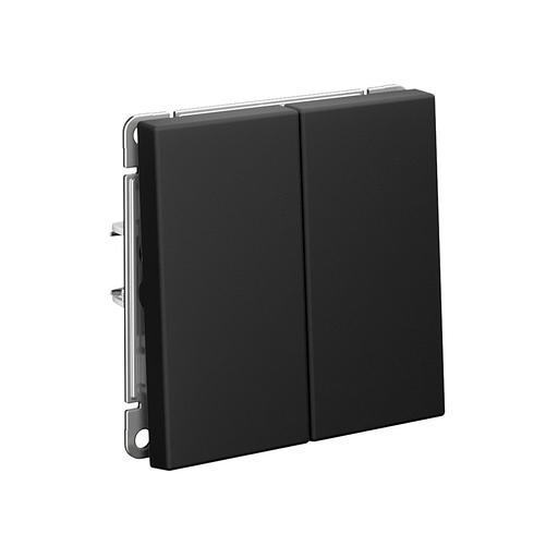 ARTGALLERY 2-клавишный ВЫКЛЮЧАТЕЛЬ, 10АХ, механизм, быстрозажимные клеммы, КАРБОН фото 4