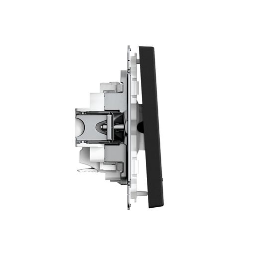 ARTGALLERY 1-клавишный ВЫКЛЮЧАТЕЛЬ с подсветкой, 10АХ, механизм, быстрозажимные клеммы, КАРБОН фото 3