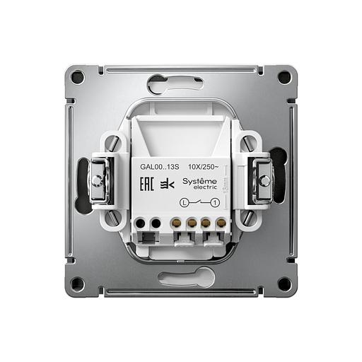 ARTGALLERY 1-клавишный ВЫКЛЮЧАТЕЛЬ с подсветкой, 10АХ, механизм, быстрозажимные клеммы, БАЗАЛЬТ фото 2