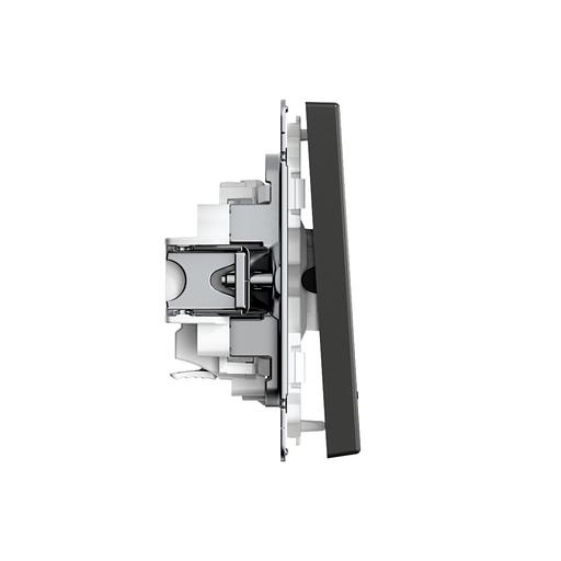 ARTGALLERY 1-клавишный ВЫКЛЮЧАТЕЛЬ с подсветкой, 10АХ, механизм, быстрозажимные клеммы, БАЗАЛЬТ фото 3