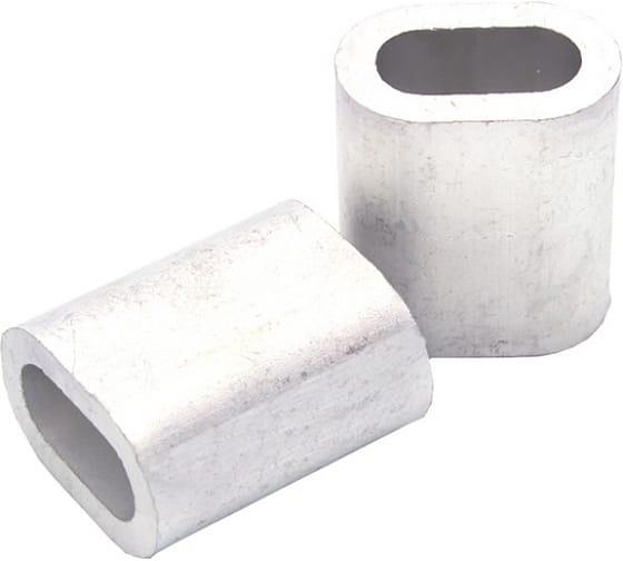 Зажим алюминиевый 6мм DIN3093 для троса фото 1