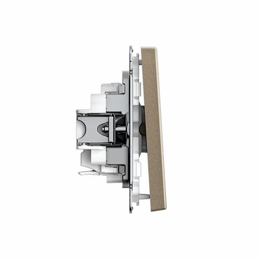 ARTGALLERY 1-клавишный ВЫКЛЮЧАТЕЛЬ, 10АХ, механизм, быстрозажимные клеммы, ШАМПАНЬ фото 2