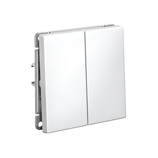 ARTGALLERY 2-клавишный ВЫКЛЮЧАТЕЛЬ, 10АХ, механизм, быстрозажимные клеммы, БЕЛЫЙ фото 4