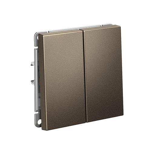 ARTGALLERY 2-клавишный ВЫКЛЮЧАТЕЛЬ, 10АХ, механизм, быстрозажимные клеммы, МОККО фото 4