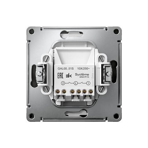 ARTGALLERY 2-клавишный ВЫКЛЮЧАТЕЛЬ, 10АХ, механизм, быстрозажимные клеммы, БАЗАЛЬТ фото 2