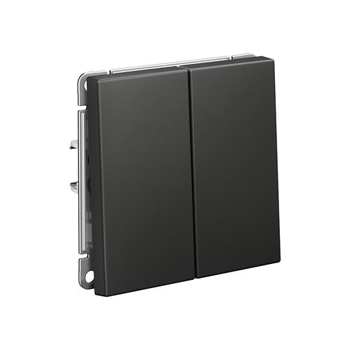 ARTGALLERY 2-клавишный ВЫКЛЮЧАТЕЛЬ, 10АХ, механизм, быстрозажимные клеммы, БАЗАЛЬТ фото 4