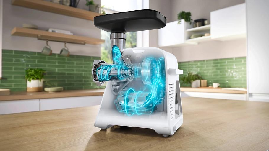 Мясорубка Bosch MFWS607W белый фото 4