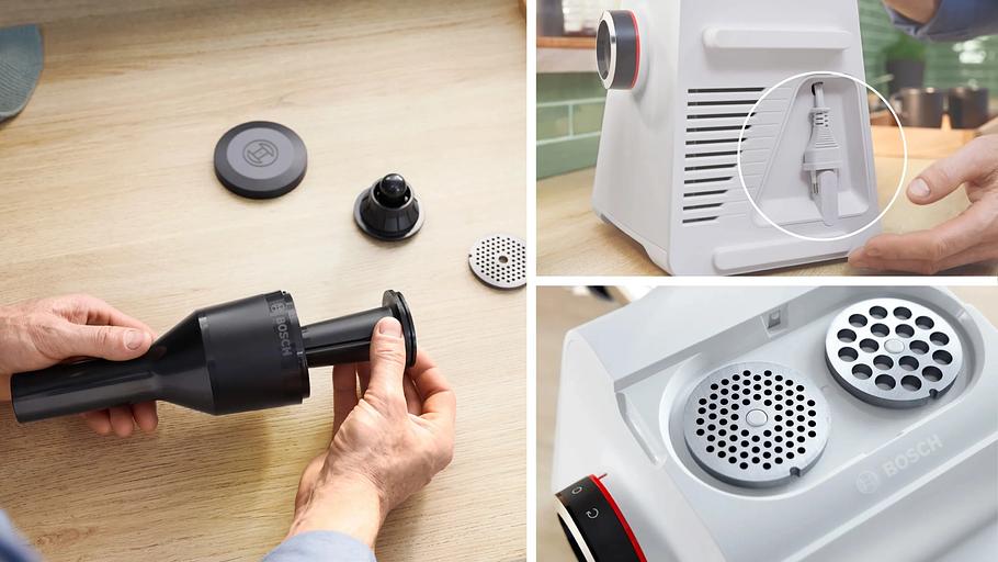 Мясорубка Bosch MFWS609W белый фото 3