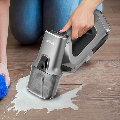 Пылесос моющий Kitfort КТ-5540 100Вт серый/черный фото 9
