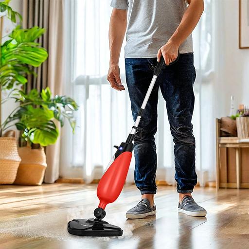 Швабра паровая Kitfort КТ-3939 1300Вт красный/черный фото 6