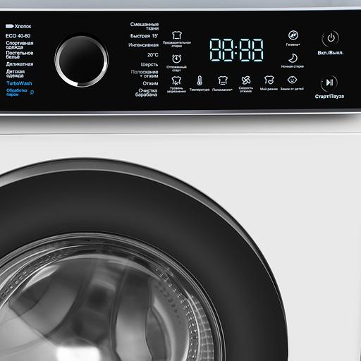 Стиральная машина Maunfeld MFWM148IWHT класс: A+++ загр.вертикальная макс.:8кг белый фото 7