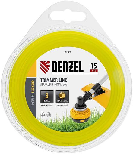 Леска для садовых триммеров Denzel 96109 d=3мм L=15м фото 1