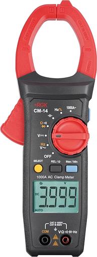 Клещи токоизмерительные RGK CM-14 цифр. измер.ток:переменный черный/красный (755115) фото 1