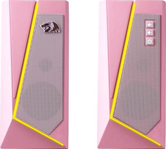 Акустическая система 2.0 REDRAGON 71776 Anvil, 5 Вт, RGB, USB+3.5мм розовый фото 2