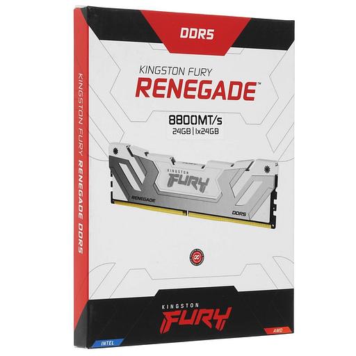 Модуль памяти Kingston 24GB DDR5 8800 FURY Renegade White On-Die ECC CUDIMM CL42 фото 3
