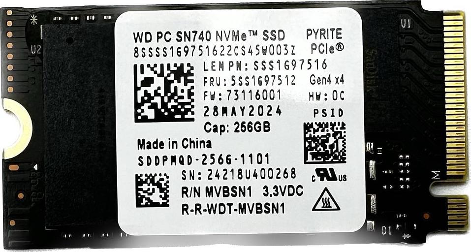 Western Digital WD SN740 256GB M.2 NVMe SSD PCIe 4.0 x4 2242 (OEM) гарантия 1 мес фото 1