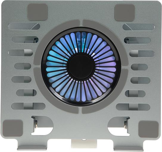 Подставка для ноутбука Digma D-NCP170-1xRGB110-360 17" 240x230x50мм 2xUSB 1x алюминий серый фото 1