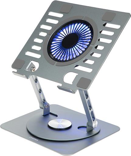 Подставка для ноутбука Digma D-NCP170-1xRGB110-360 17" 240x230x50мм 2xUSB 1x алюминий серый фото 9