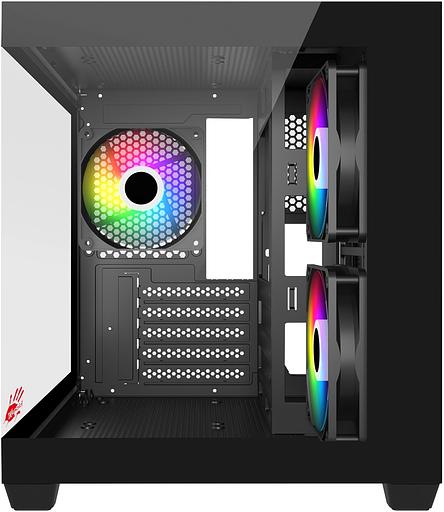 Корпус Bloody CC-121 черный без БП mATX 7x120mm 1xUSB2.0 1xUSB3.0 audio фото 2