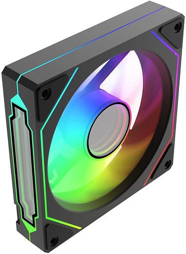 Вентилятор для корпуса Bloody CF-12 LCD ARGB 120х120x25 черный 4-pin 32дБ (упак.:1шт) (CF-12-ARGB120-BK) Ret фото 8