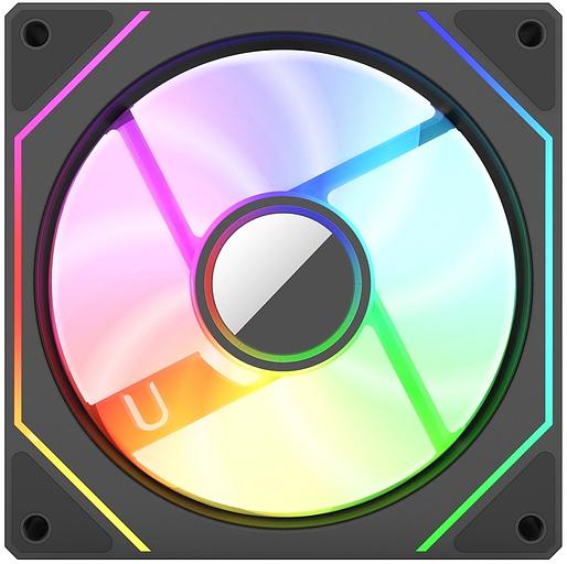 Вентилятор для корпуса Bloody CF-11 LCD ARGB 120х120x25 черный 4-pin 32дБ (упак.:1шт) (CF-11-ARGB120-BK) Ret фото 5