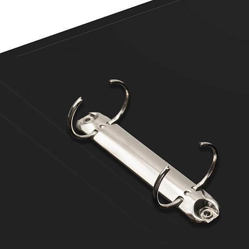 Папка на 2-х кольцах Silwerhof Eco SE-0420/2RBLK A4 пластик 0.5мм кор.30мм черный фото 5