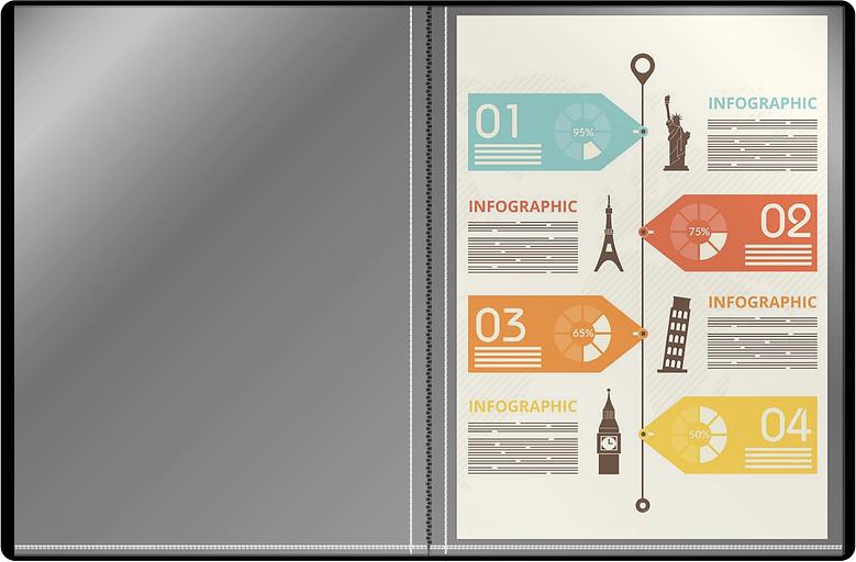 Папка с 20 прозр.вклад. Silwerhof Eco SE-V20BLK A4 пластик 0.5мм черный фото 2