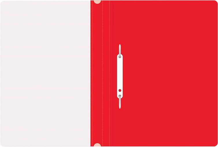 Папка-скоросшиватель Silwerhof Eco SE-PSE20/RED A4 прозрач.верх.лист пластик красный 0.11/0.13 фото 2