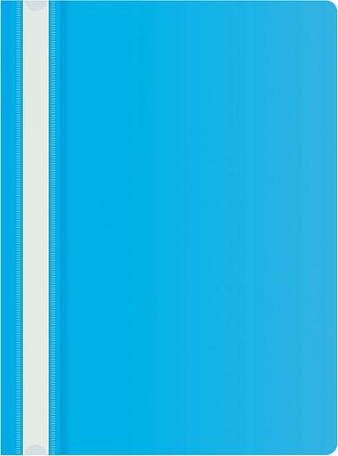 Папка-скоросшиватель Silwerhof Eco SE-PSE20/AZURE A4 прозрач.верх.лист пластик голубой 0.11/0.13 фото 1