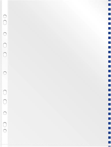 Папка-вкладыш Silwerhof Daily SD-EDGE/BLU глянцевые A4+ полипропилен 30мкм синий край (упак.:50шт) фото 2