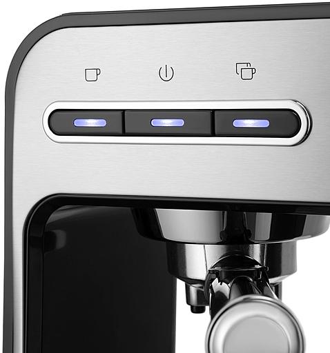 Кофеварка рожковая Kitfort КТ-7515 1450Вт серебристый фото 2